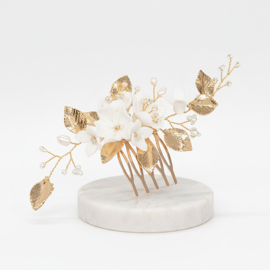 ATHENA COLLECTION - GLAMOUR GOLD HAIR COMB - HC255 GOLD