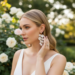 ATHENA COLLECTION - ELEGANCE EARRINGS - CZER672 SILVER