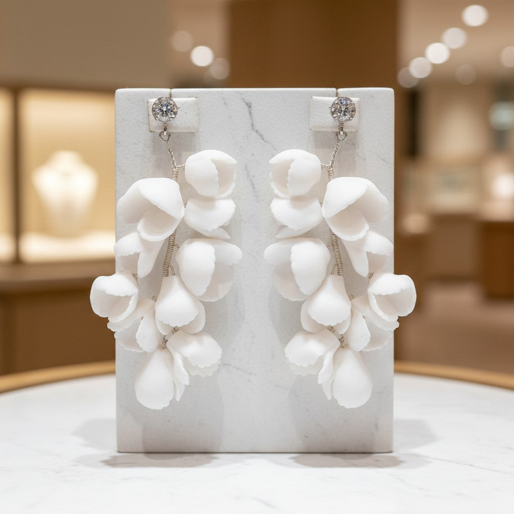 ATHENA COLLECTION - ELEGANCE EARRINGS - CZER672 SILVER