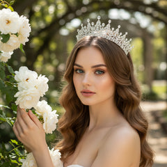 CUBIC ZIRCONIA COLLECTION - REGAL LUXE TIARA - AHB147