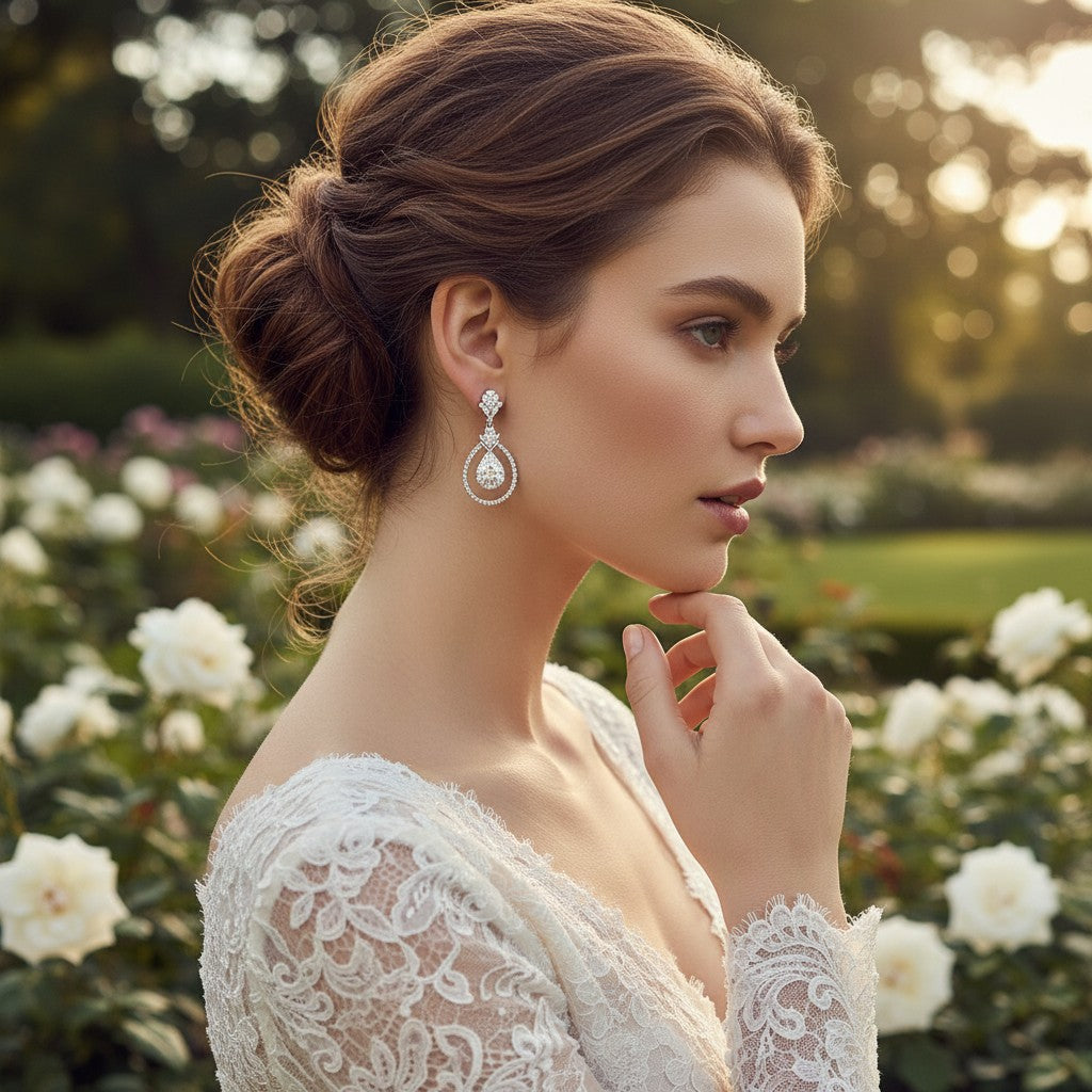 CUBIC ZIRC0NIA COLLECTION - GATBY EXTRAVAGANCE EARRINGS - CZER683 GOLD