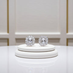CUBIC ZIRCONIA COLLECTION - ENCHANTMENT SPARKLE EARRINGS - CZER684 SILVER