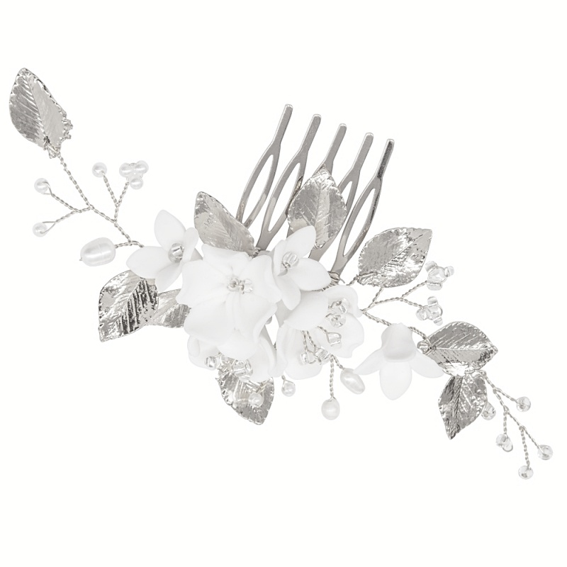 ATHENA COLLECTION - GLAMOUR HAIR COMB - HC255 SILVER