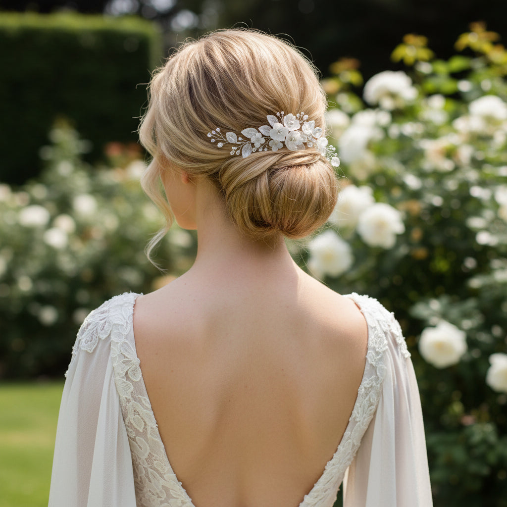 ATHENA COLLECTION - GLAMOUR HAIR COMB - HC255 SILVER