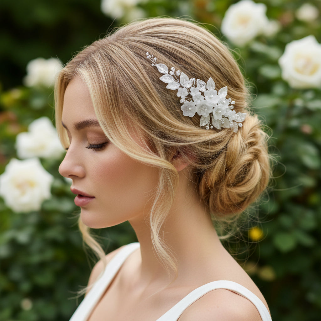 ATHENA COLLECTION - GLAMOUR HAIR COMB - HC255 SILVER