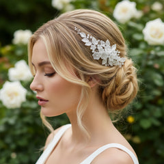 ATHENA COLLECTION - GLAMOUR HAIR COMB - HC255 SILVER