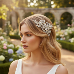 ATHENA COLLECTION - RADIANCE HAIR COMB -  HC263 - SILVER