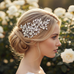 ATHENA COLLECTION - RADIANCE HAIR COMB -  HC263 - SILVER