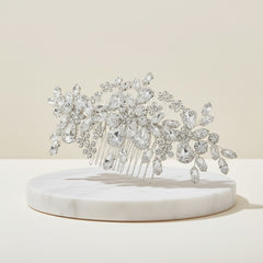 ATHENA COLLECTION - RADIANCE HAIR COMB -  HC263 - SILVER