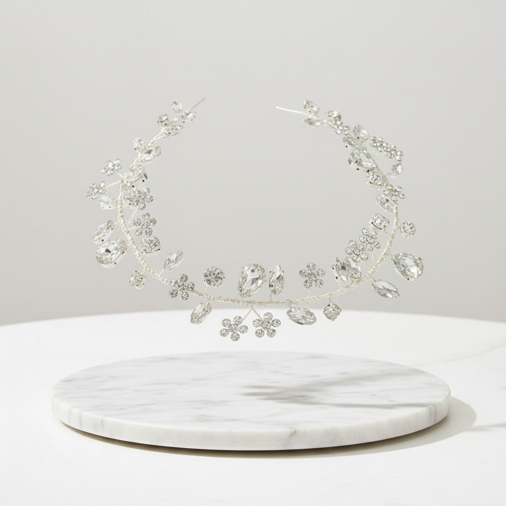 ATHENA COLLECTION - RADIANCE HAIR VINE - HP212 SILVER