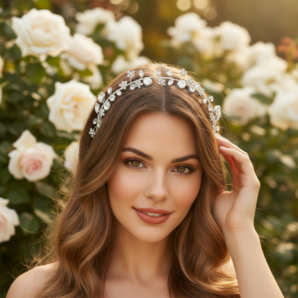 ATHENA COLLECTION - RADIANCE HAIR VINE - HP212 SILVER