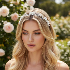 ATHENA COLLECTION - EXQUISITE FLORAL VINE - SILVER HP213