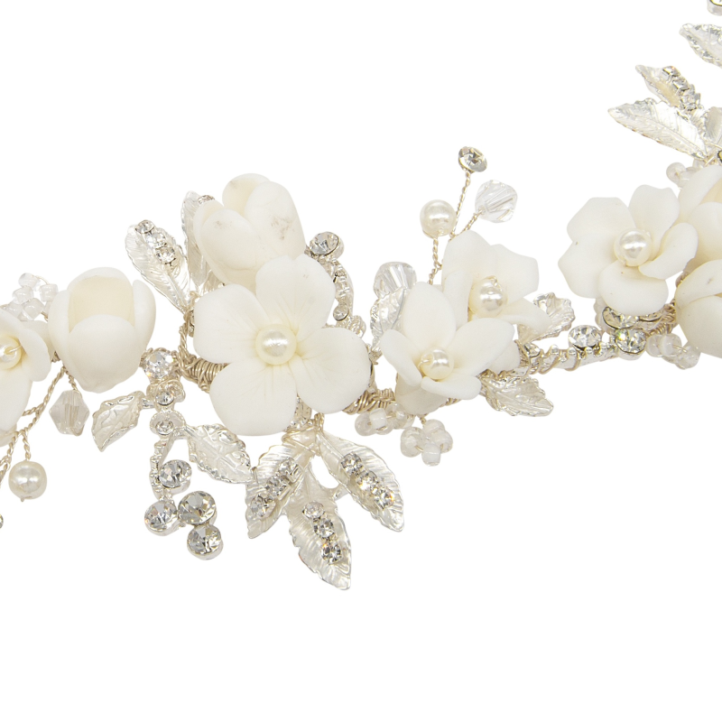 ATHENA COLLECTION - EXQUISITE VINE HEADPIECE - HP217 SILVER