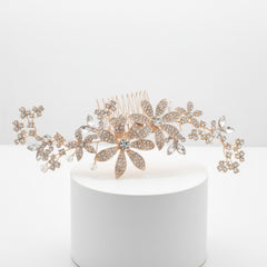 ATHENA COLLECTION - LUXE FLOWER COMB - HC242 GOLD