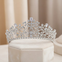 CUBIC ZIRCONIA COLLECTION - CRYSTAL ALLURE CROWN - AHB151 SILVER