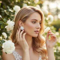 ATHENA COLLECTION - CHIC FLOWER EARRINGS - CZER689