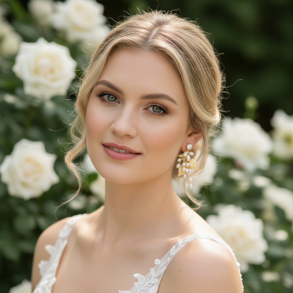 CUBIC ZIRCONIA COLLECTION - RADIANCE PEARL EARRINGS - CZER690 SILVER