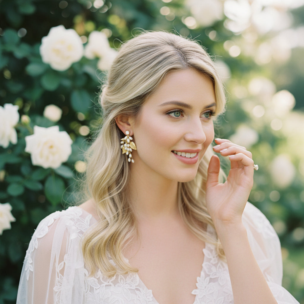 CUBIC ZIRCONIA COLLECTION - RADIANCE PEARL EARRINGS - CZER690 SILVER
