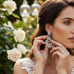 ATHENA COLLECTION - LUXE SHIMMER EARRINGS - CZER691 SILVER