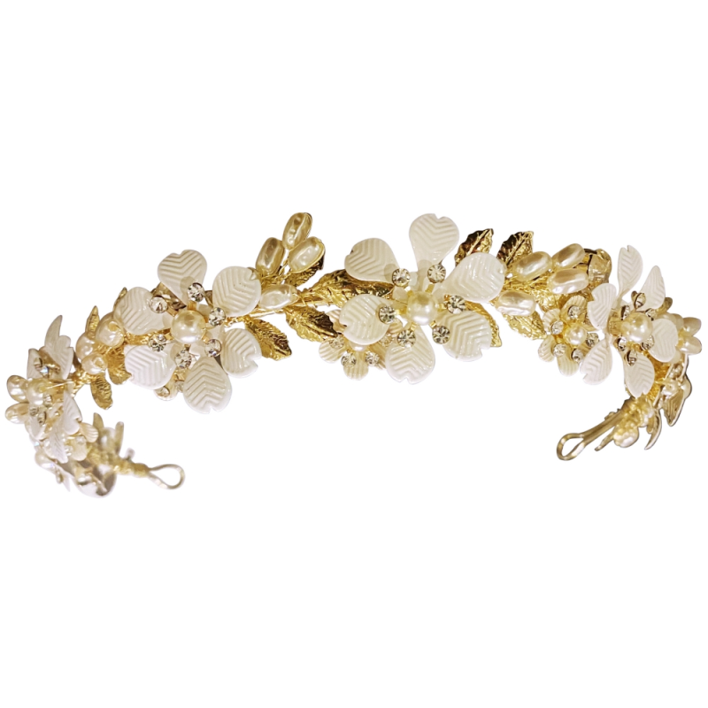 ATHENA COLLECTION - GOLD LUSH HEADBAND - AHB154 GOLD