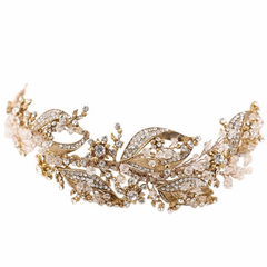 ATHENA COLLECTION - LUXE ANTIQUE GOLD HEADPIECE - HP218 ANTIQUE GOLD