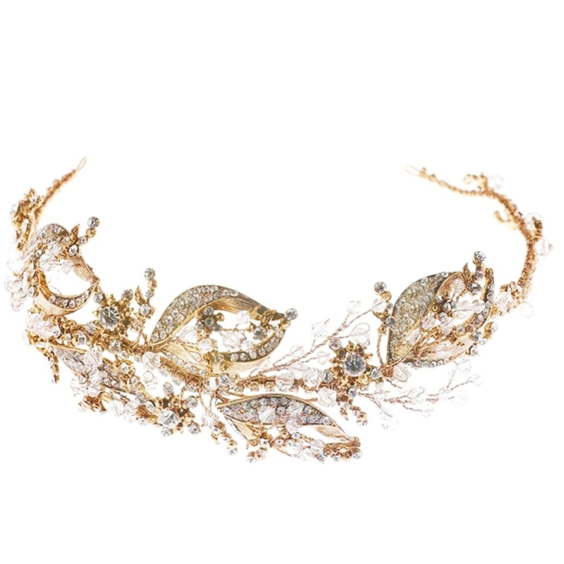 ATHENA COLLECTION - LUXE ANTIQUE GOLD HEADPIECE - HP218 ANTIQUE GOLD