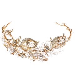 ATHENA COLLECTION - LUXE ANTIQUE GOLD HEADPIECE - HP218 ANTIQUE GOLD