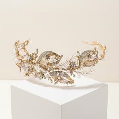 ATHENA COLLECTION - LUXE ANTIQUE GOLD HEADPIECE - HP218 ANTIQUE GOLD