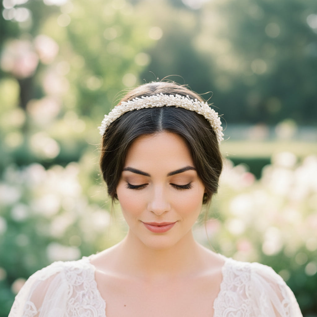 ATHENA COLLECTION -  EXQUISITE PEARL HEADBAND - AHB156 IVORY