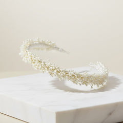 ATHENA COLLECTION -  EXQUISITE PEARL HEADBAND - AHB156 IVORY
