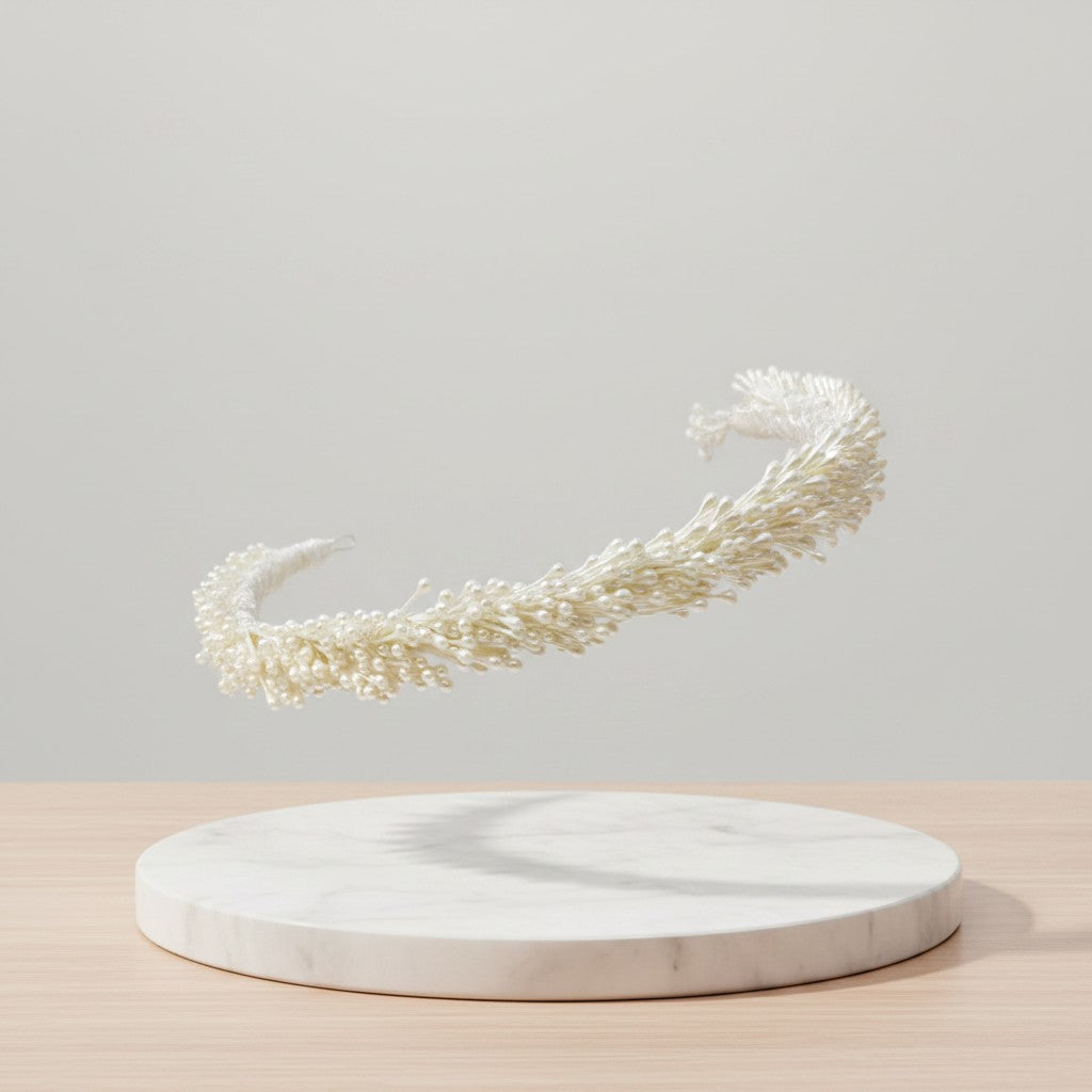 ATHENA COLLECTION -  EXQUISITE PEARL HEADBAND - AHB156 IVORY