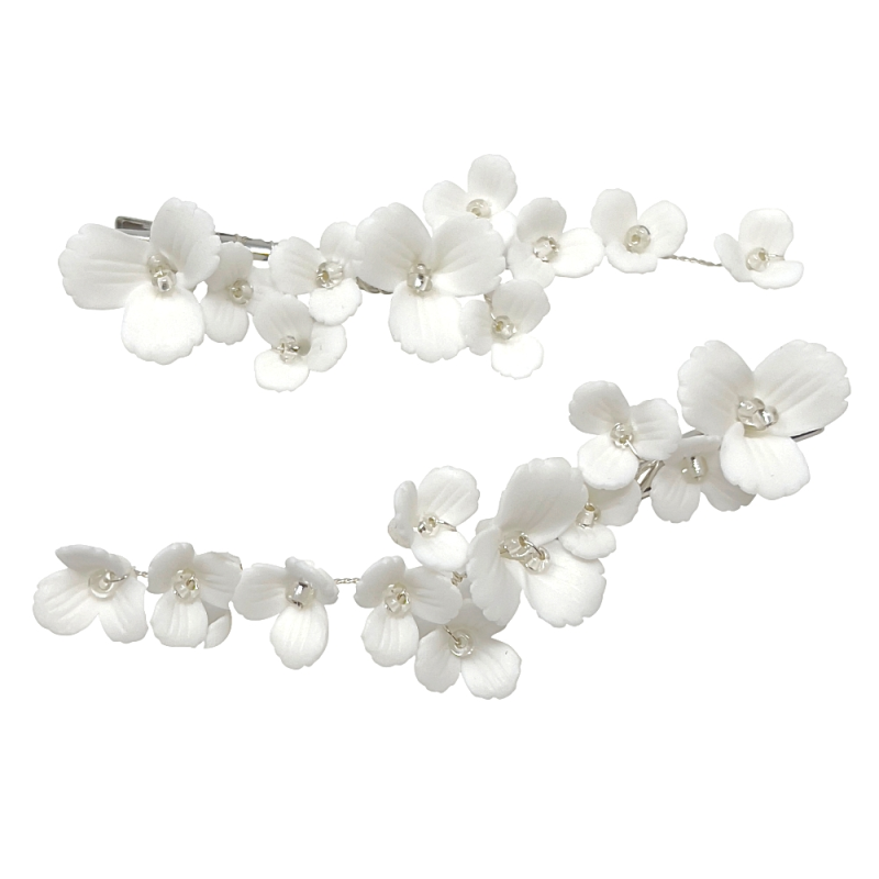 ATHENA COLLECTION - FLORAL VINE CLIPS - CLIP772 (PAIR)