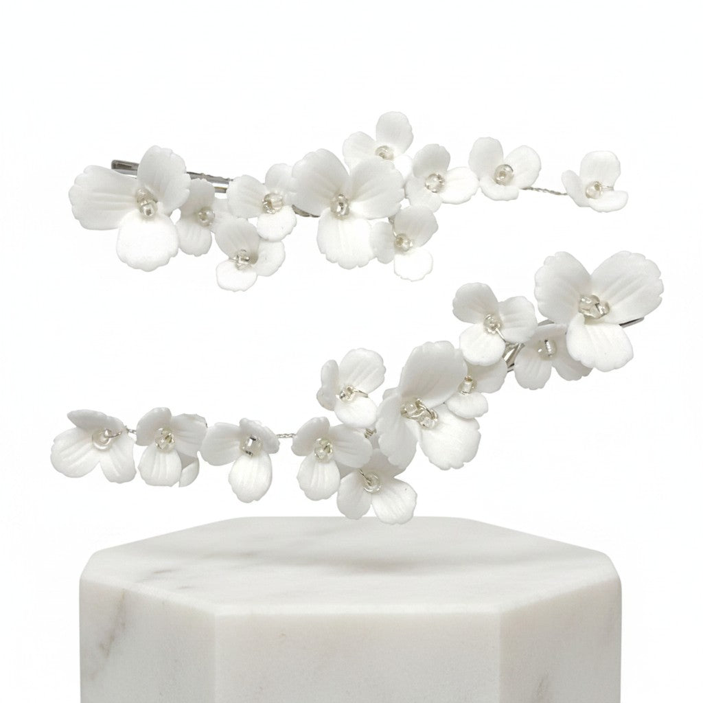 ATHENA COLLECTION - FLORAL VINE CLIPS - CLIP772 (PAIR)