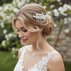 ATHENA FLORAL COMB COLLECTION - SILVER