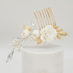 ATHENA COLLECTION - VINTAGE TREASURE HAIR COMB - HC269 GOLD