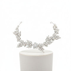 CUBIC ZIRCONIA COLLECTION  - RADIANCE HAIR VINE - HP221 SILVER
