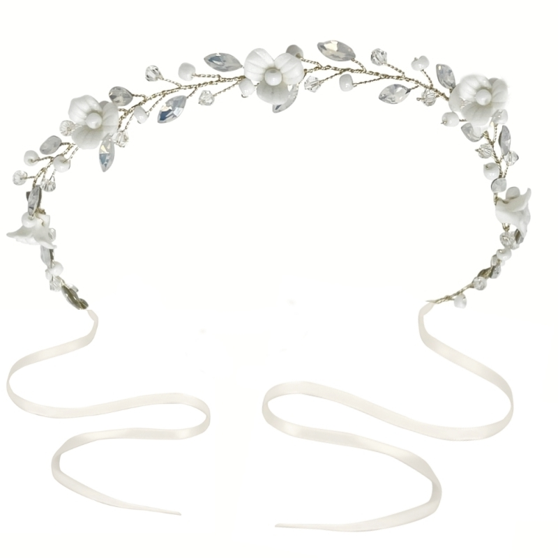 ATHENA COLLECTION - HARMONY HAIR VINE - HP223 SILVER