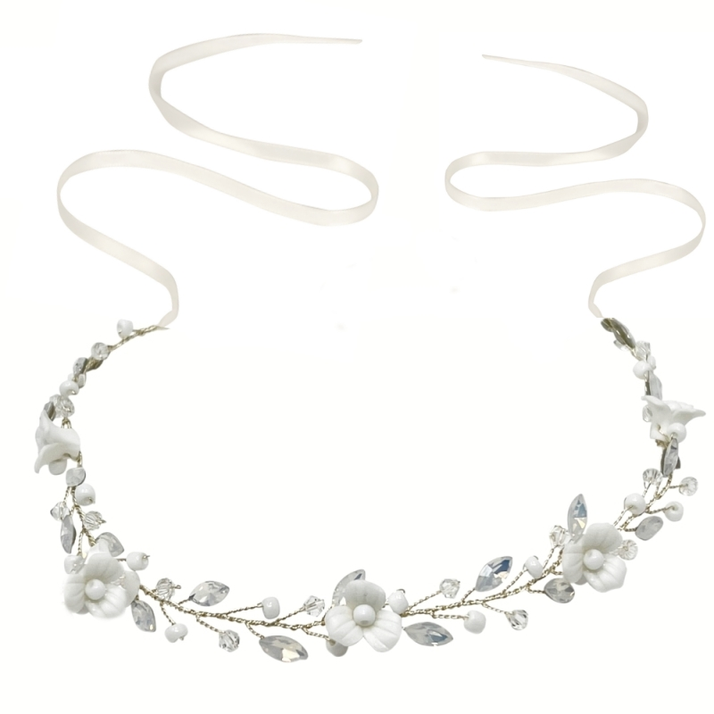 ATHENA COLLECTION - HARMONY HAIR VINE - HP223 SILVER