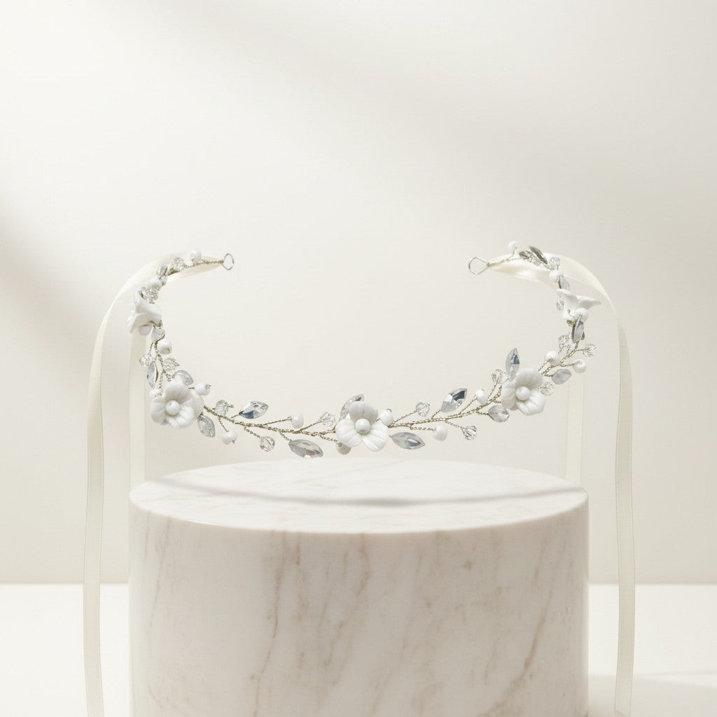ATHENA COLLECTION - HARMONY HAIR VINE - HP223 SILVER