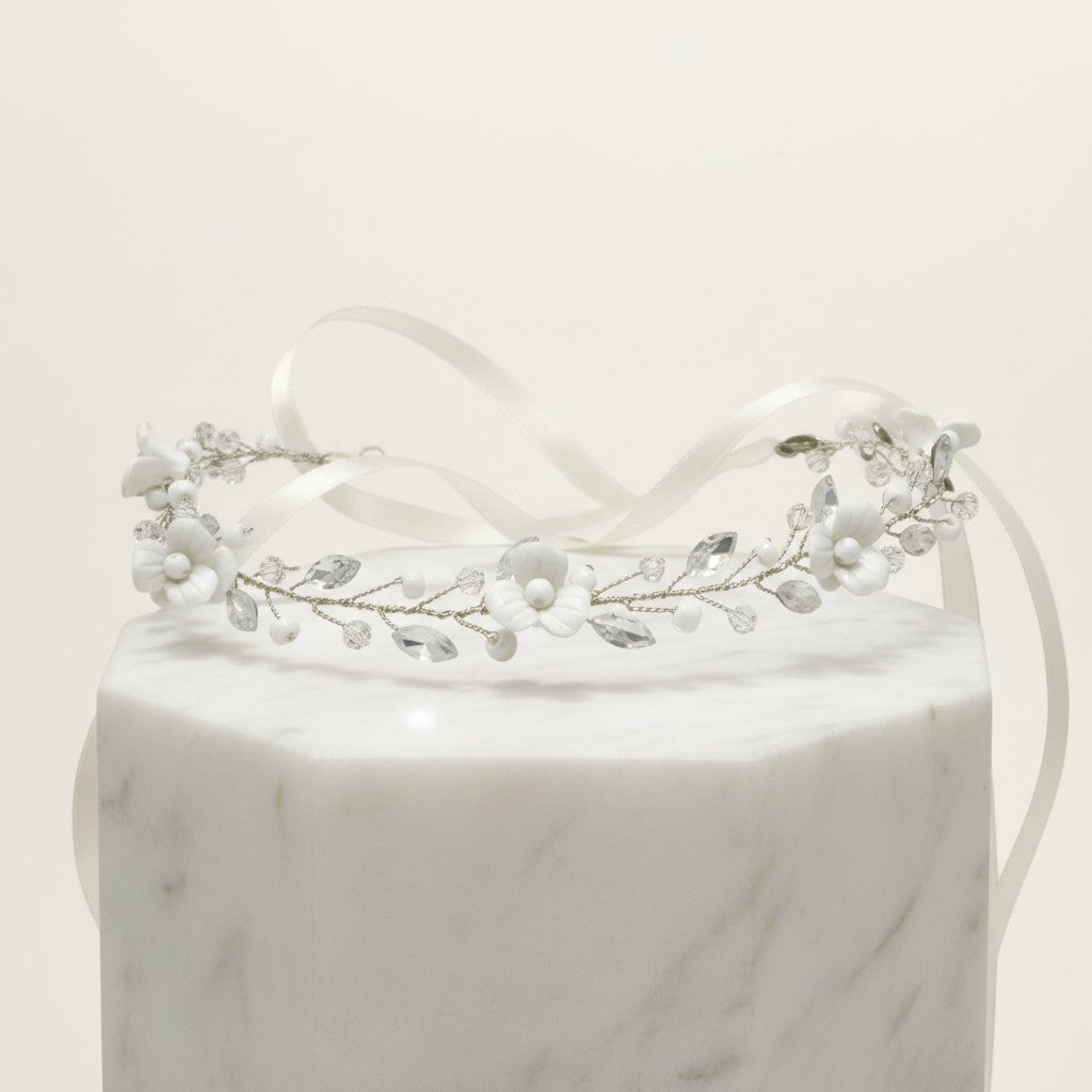 ATHENA COLLECTION - HARMONY HAIR VINE - HP223 SILVER
