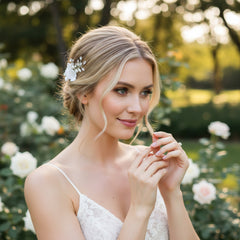 ATHENA COLLECTION - FLORAL ROMANCE HAIR PIN SET - PIN 69 SILVER