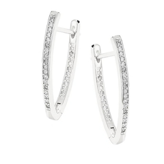 CUBIC ZIRCONIA COLLECTION - ETERNAL CRYSTAL EARRINGS - CZER698 SILVER