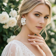 ATHENA COLLECTION - STATEMENT DIVINE EARRINGS - CZER702 SILVER