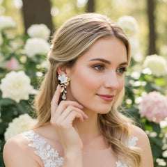 ATHENA COLLECTION - DECADENT GOLD VINE EARRINGS - CZER703 GOLD