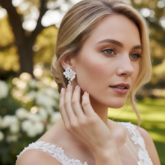 ATHENA COLLECTION - TIMELESS ELEGANCE PEARL EARRINGS - CZER704 GOLD