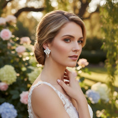 ATHENA COLLECTION - TIMELESS ELEGANCE PEARL EARRINGS - CZER704 GOLD
