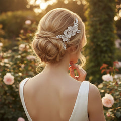 ATHENA COLLECTION - GLAM STARLET HAIR COMB - HC271 SILVER