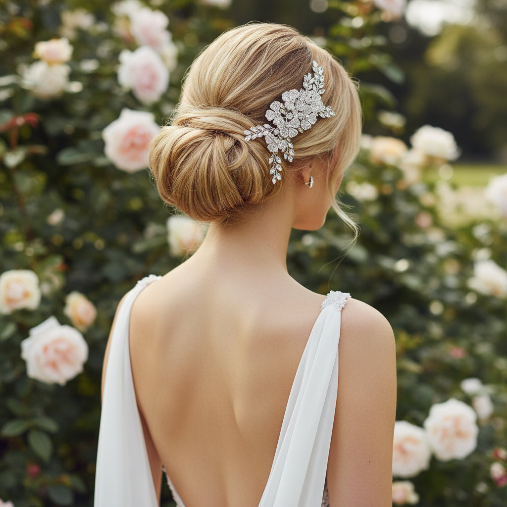 ATHENA COLLECTION - GLAM STARLET HAIR COMB - HC271 SILVER