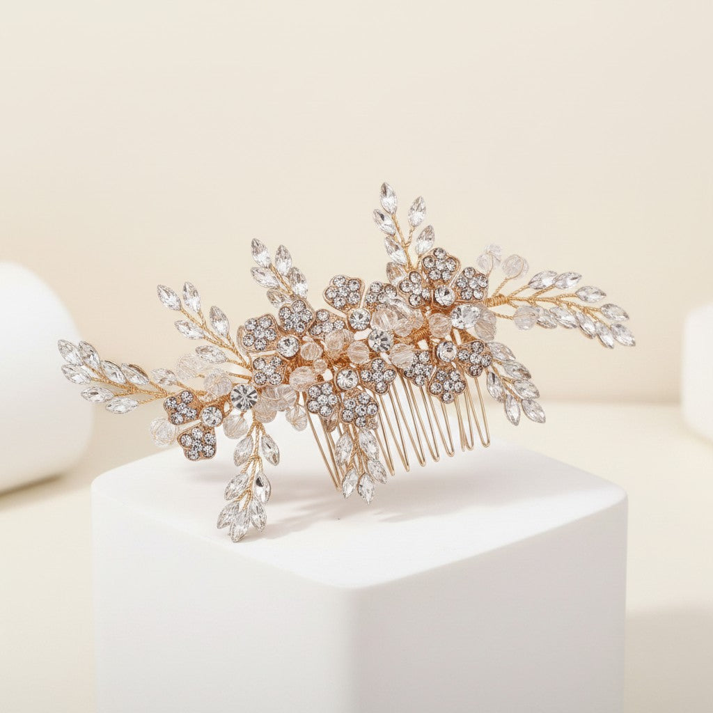 ATHENA COLLECTION - GLAM STARLET HAIR COMB - HC271 ROSE GOLD