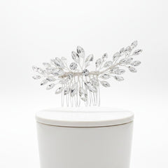 ATHENA COLLECTION - GLITZY GLAM HAIR COMB - HC272 SILVER